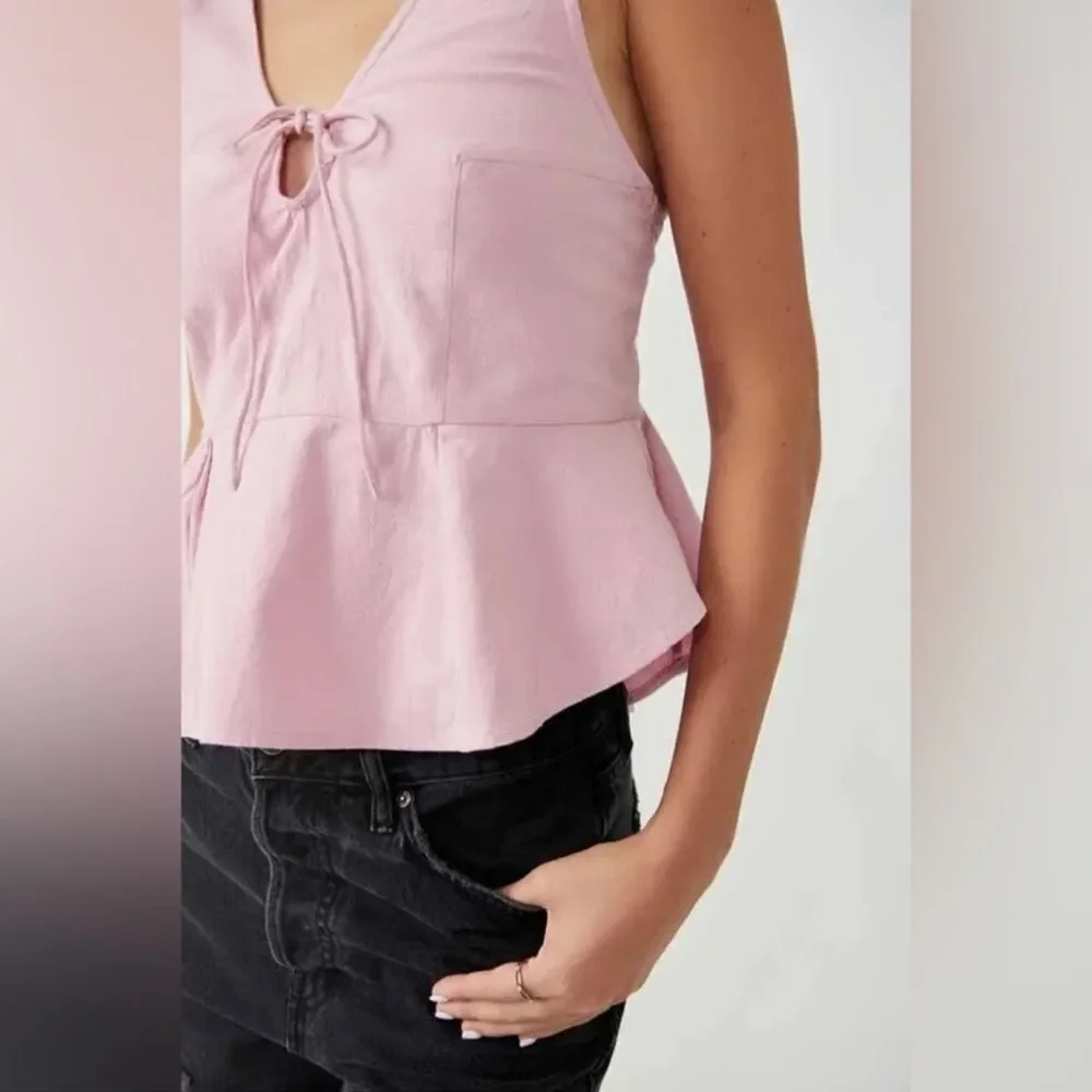 Free‎ People Mika Tank Solid Pink Small NWT in packaging